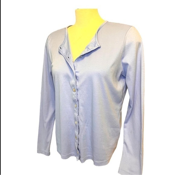 LL Bean Supima Cotton Cardigans (blue or yellow) - Picture 1 of 14